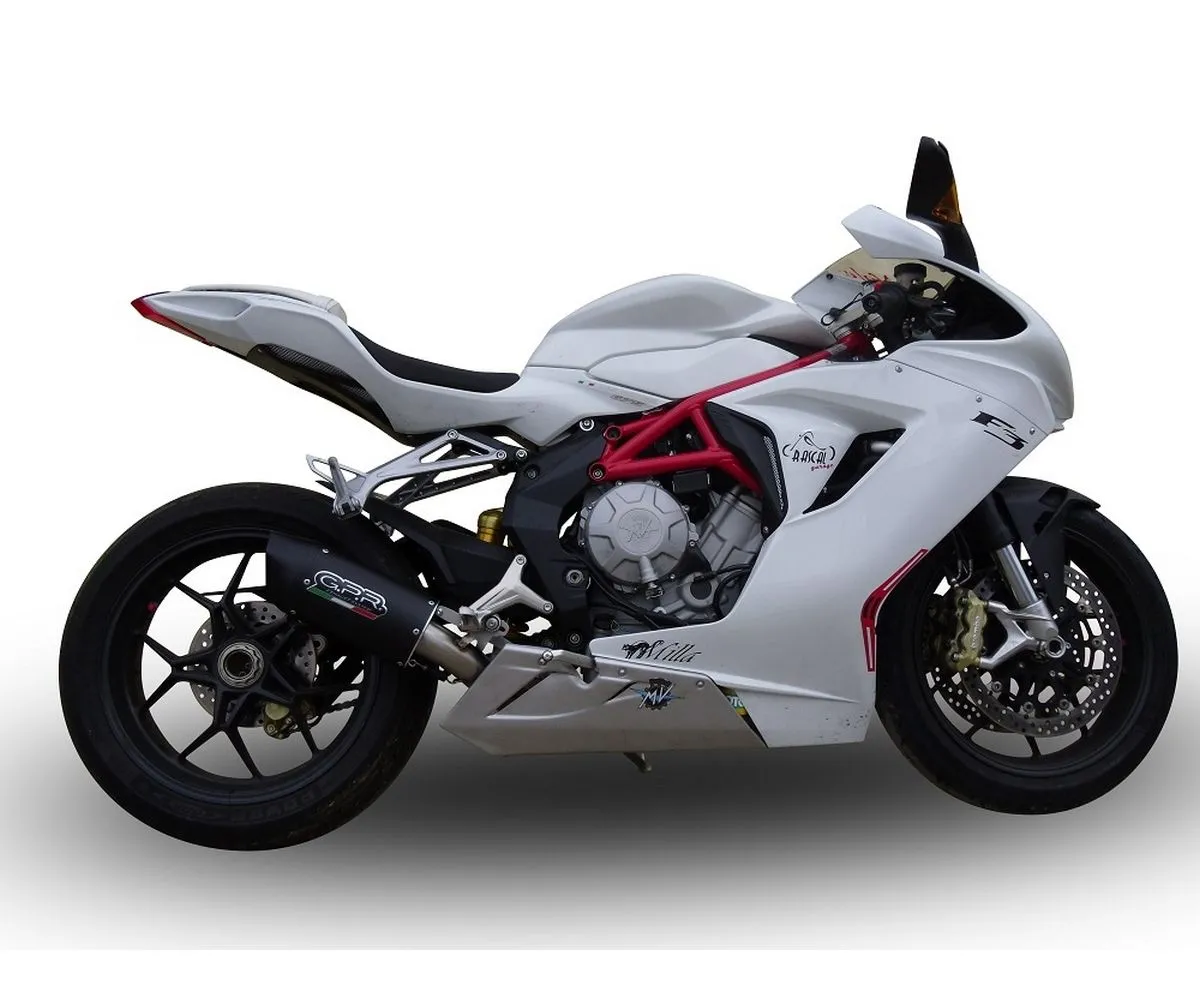 Terminale Di Scarico Gpr Furore Evo4 Poppy Catalizzato Nero Opaco Per Mv Agusta F3 675 2017 > 2020-E4.MV.13.CAT.FP4-291896