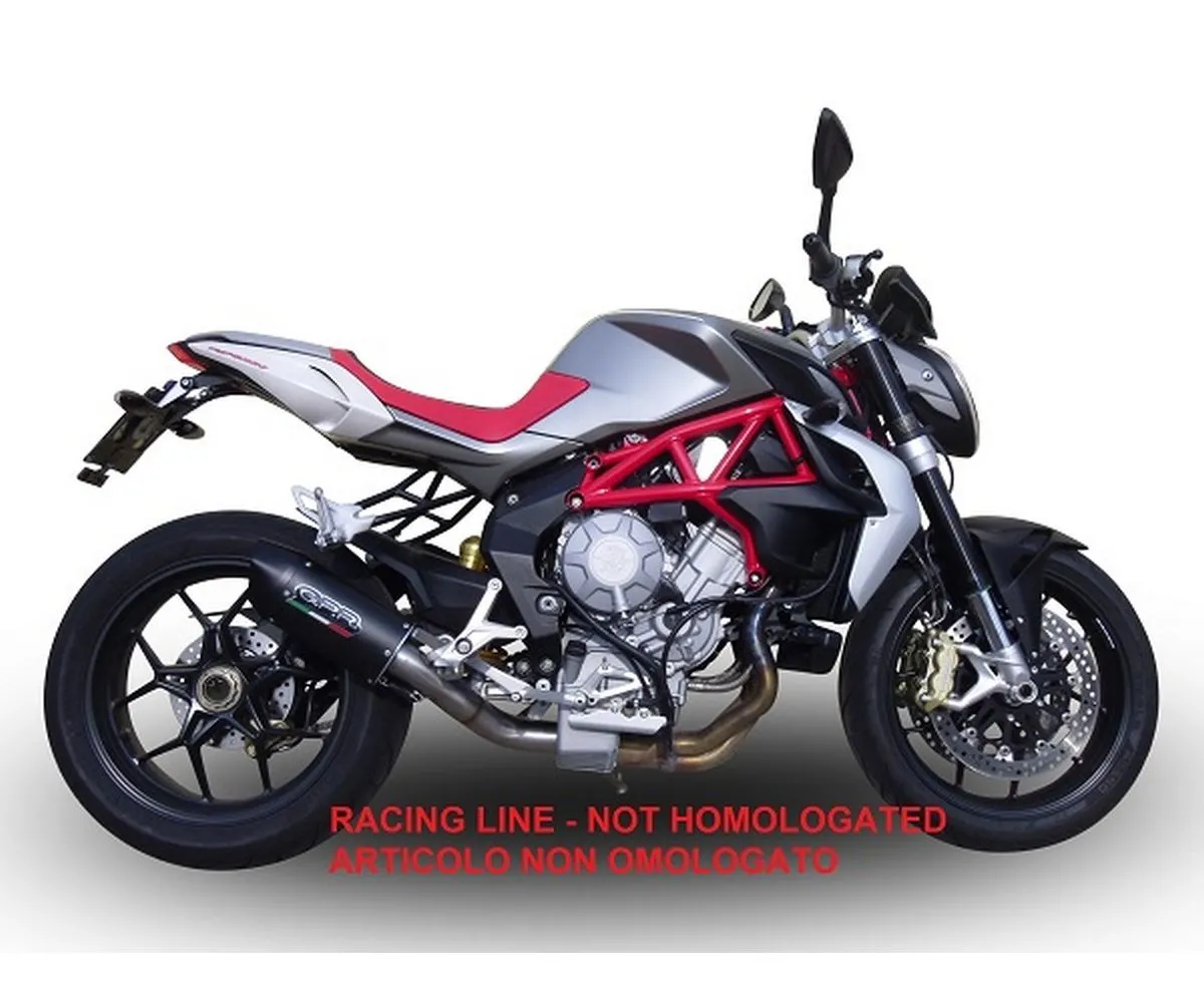 Terminale Di Scarico Gpr Furore Evo4 Poppy Catalizzato Nero Opaco Per Mv Agusta Brutale 800 2017 > 2020-E4.MV.6.CAT.FP4-291904