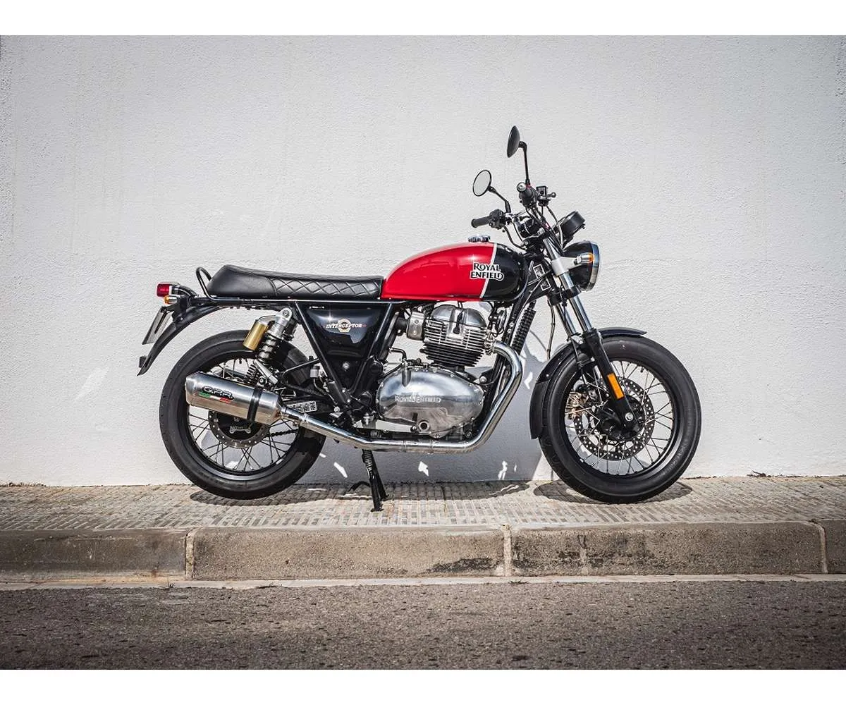 Coppia Terminali Di Scarico Gpr Satinox Omologato Inox 304 Lucido Per Royal Enfield Continental 650 2021 > 2023-E4.ROY.10.CAT.SAT-387644
