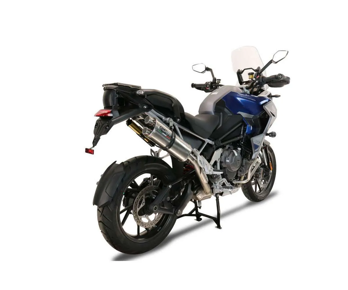 Terminale Di Scarico Gpr Dual Inox Omologato Inox Opaco Per Triumph Tiger 1200 Gt - Rally 2022 > 2024-E4.T.100.DUAL.IO-387690
