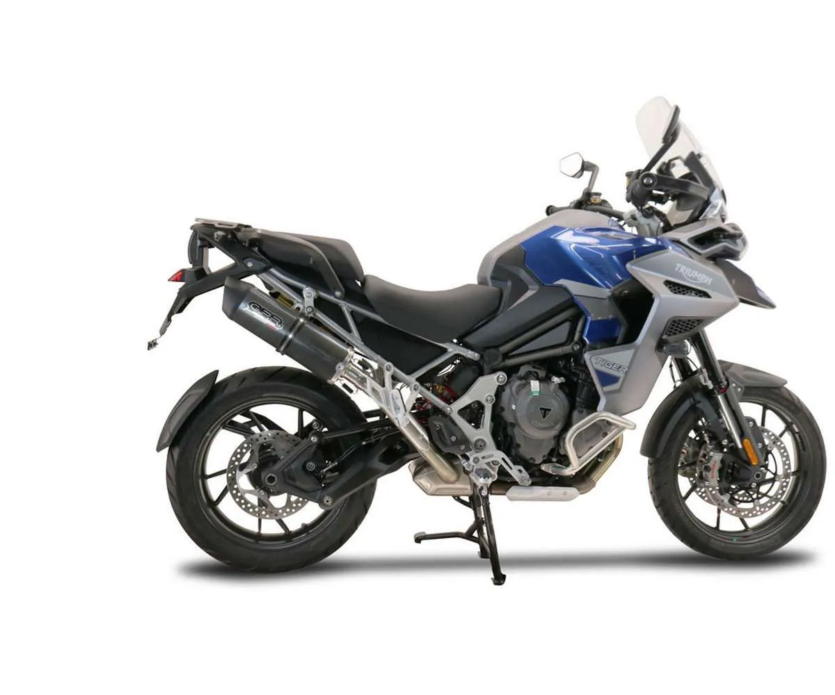 Terminale Di Scarico Gpr Furore Evo4 Poppy Omologato Nero Opaco Per Triumph Tiger 1200 Gt - Rally 2022 > 2024-E4.T.100.FP4-387695