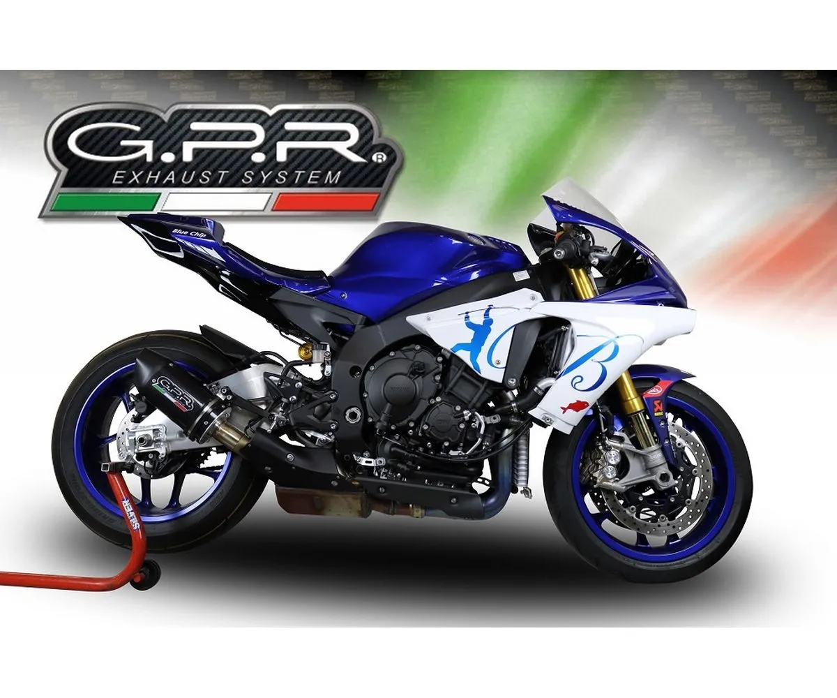 Terminale Di Scarico Gpr Furore Evo4 Poppy Omologato Nero Opaco Per Yamaha Yzf R1/r1-m 2017 > 2020-E4.Y.200.FP4-292565
