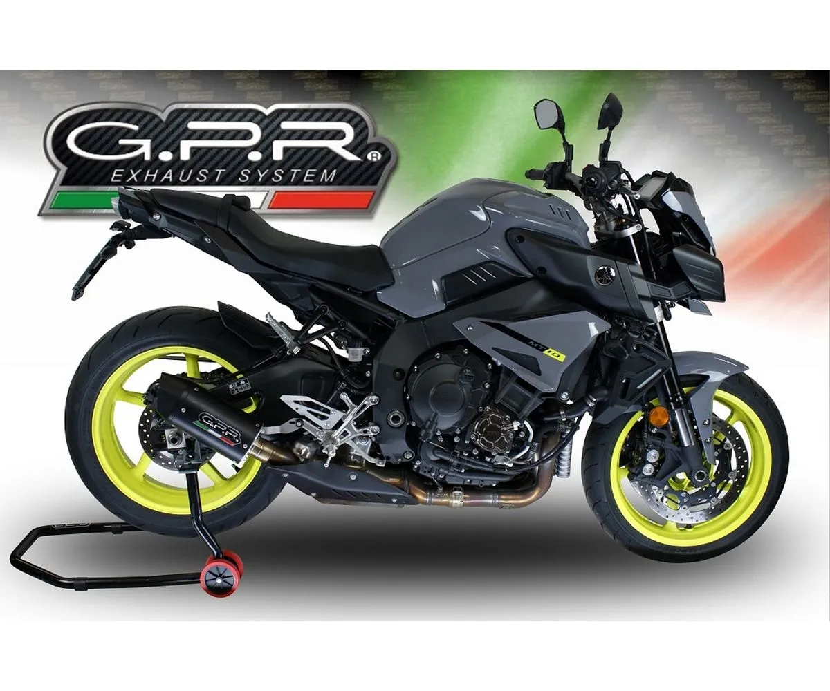 Terminale Di Scarico Gpr Furore Evo4 Poppy Omologato Nero Opaco Per Yamaha Mt-10 2016 > 2020-E4.Y.203.FP4-292538