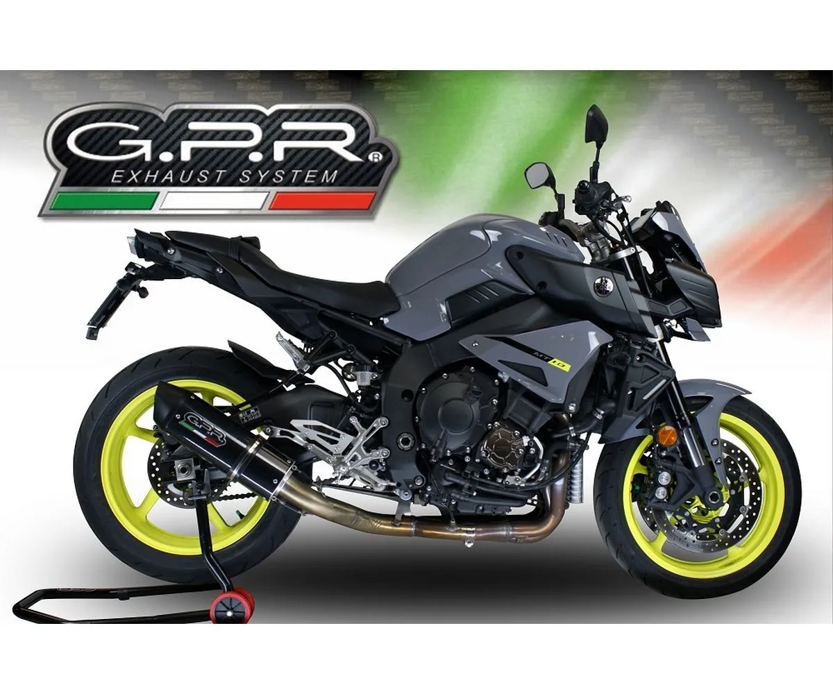 Scarico Semicompleto Gpr Furore Evo4 Poppy Catalizzato Nero Opaco Per Yamaha Mt-10 2016 > 2020-E4.Y.204.CAT.FUPO-292540
