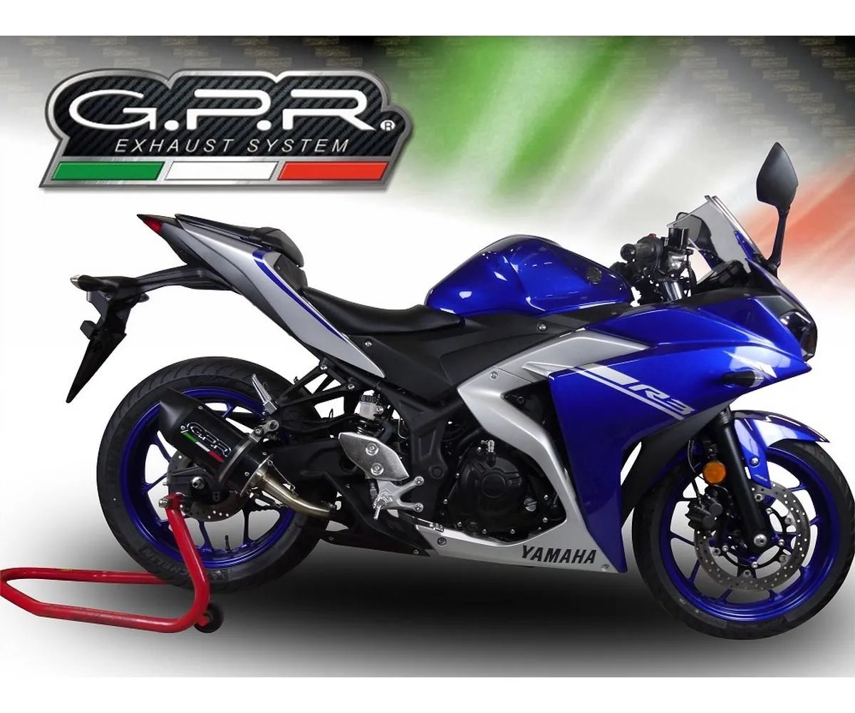 Terminale Di Scarico Gpr Furore Evo4 Poppy Omologato Nero Opaco Per Yamaha Mt-03 300 2018 > 2020-E4.Y.211.FP4-292340