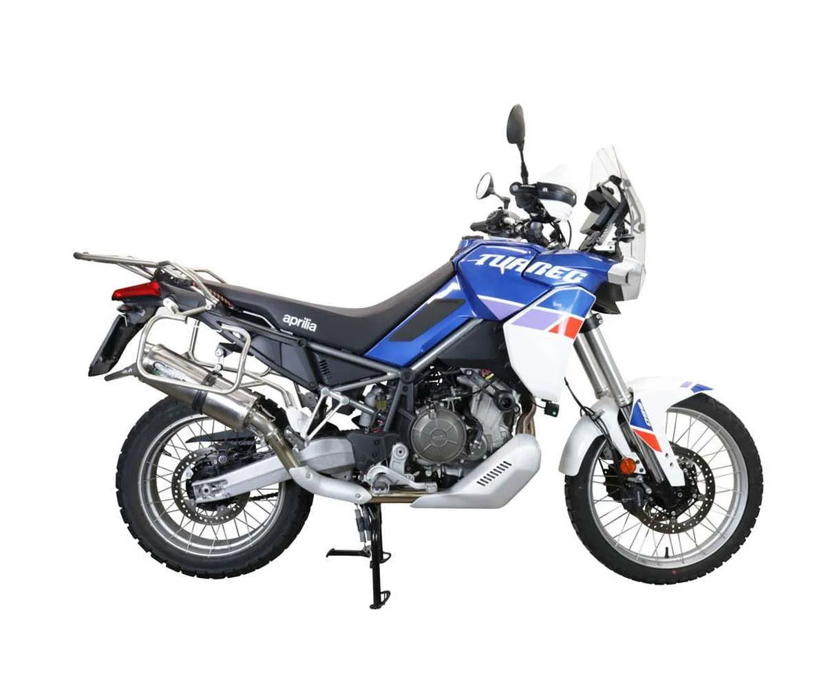 Terminale Di Scarico Gpr Dual Inox Omologato Inox Opaco Per Aprilia Tuareg 660 2021 > 2024-E5.A.77.DUAL.IO-386834