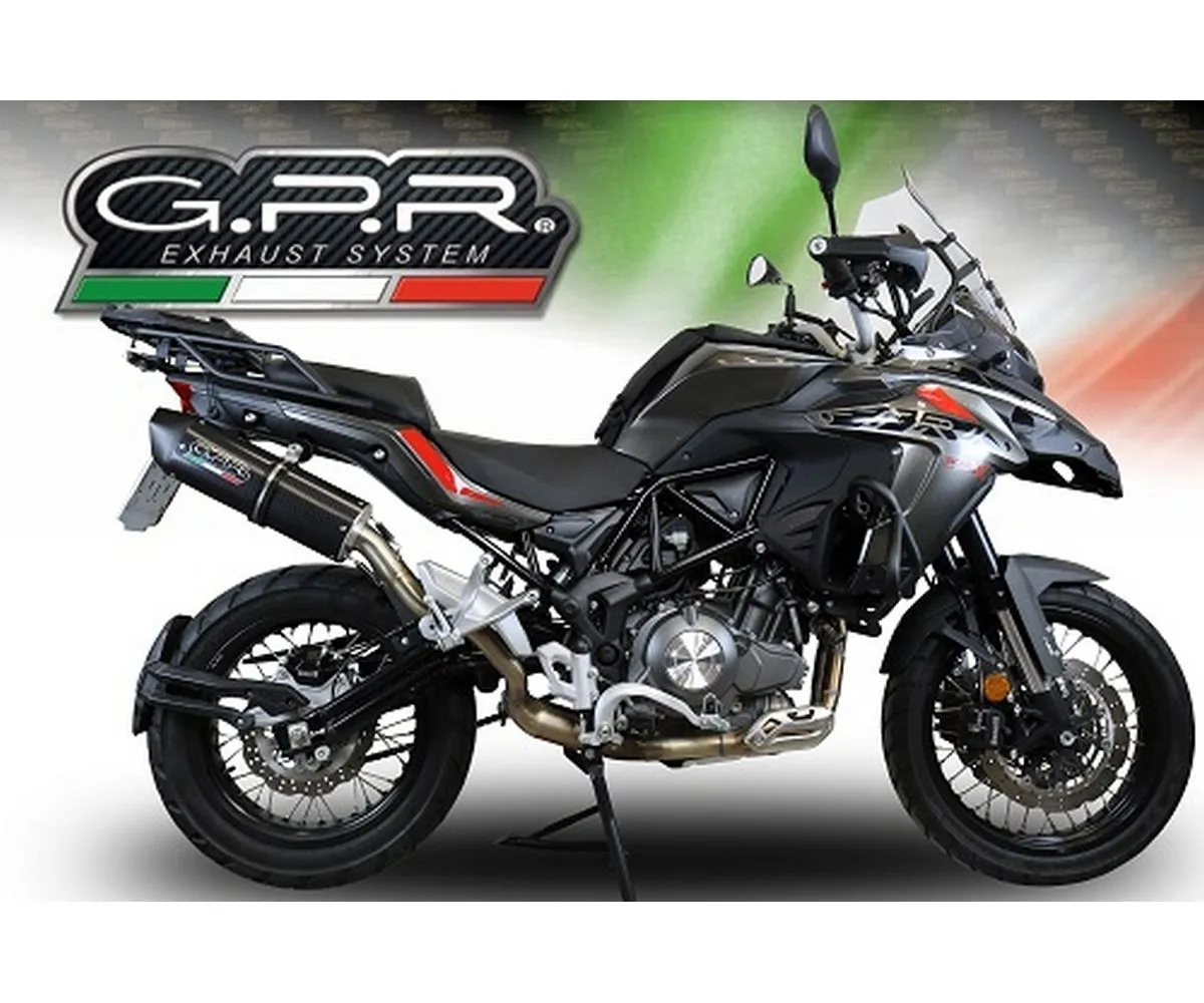 Terminale Di Scarico Gpr Furore Evo4 Nero Omologato Nero Opaco Per Benelli Trk 502 X 2021 > 2024-E5.BE.16.FNE5-290689