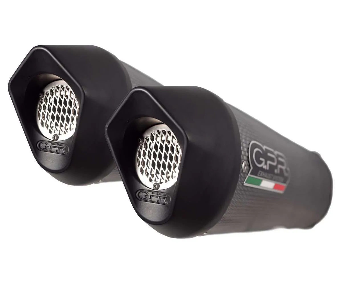 Coppia Terminali Di Scarico Gpr Furore Evo4 Poppy Omologato Nero Opaco Per Bmw K 1600 Gtl 2021 > 2024-E5.BMW.51.FP4-387003