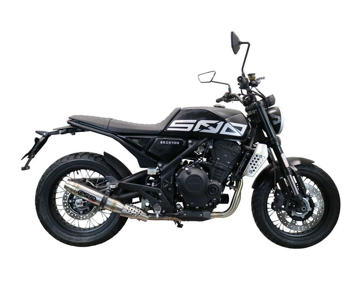 Terminale Di Scarico Gpr Deeptone Inox Omologato Inox Satinato Per Brixton Crossfire 500 X 2022 > 2023-E5.BR.1.DE-387006