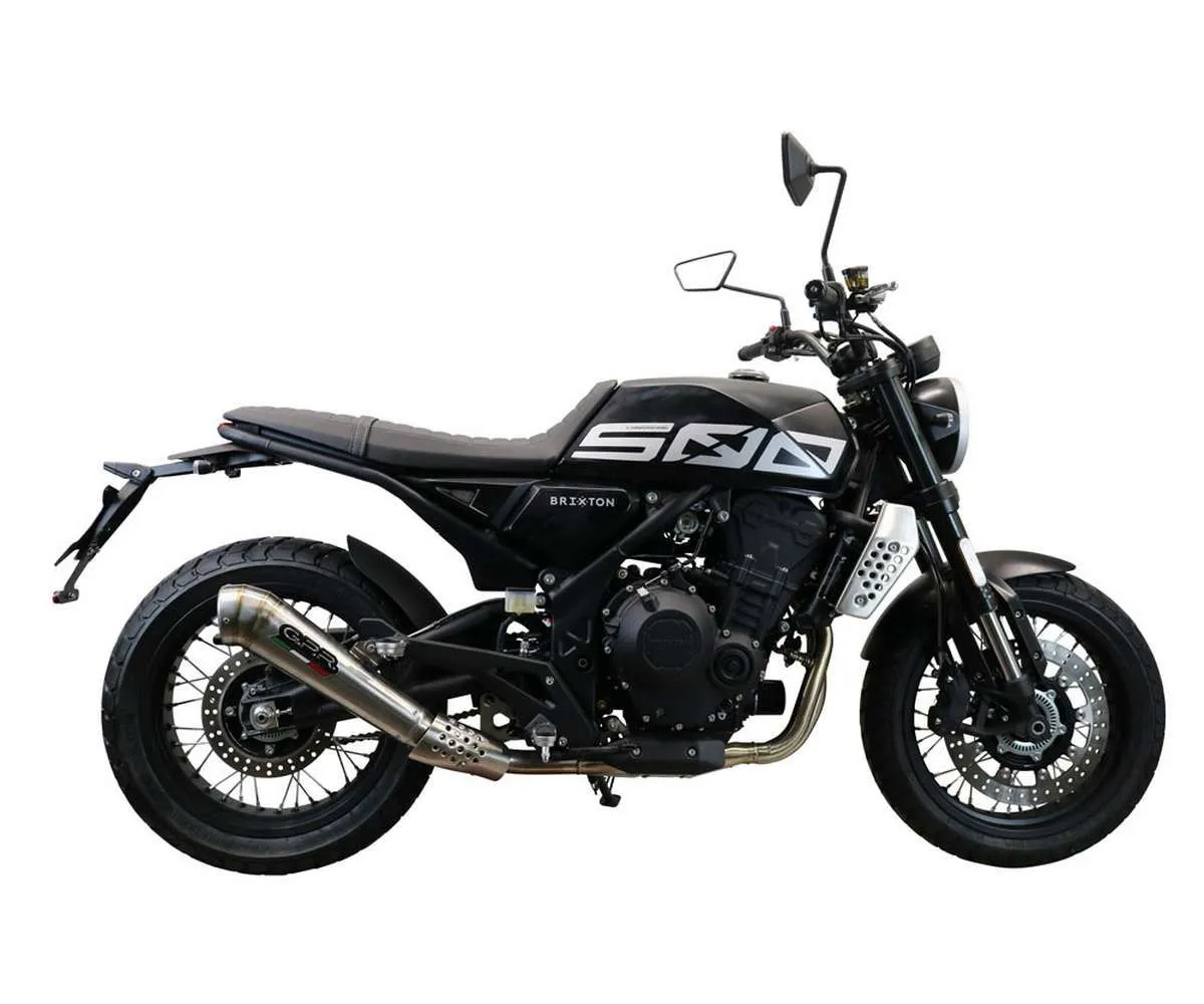 Terminale Di Scarico Gpr Powercone Evo Omologato Inox 304 Satinato Per Brixton Crossfire 500 X 2022 > 2023-E5.BR.1.PCEV-387007
