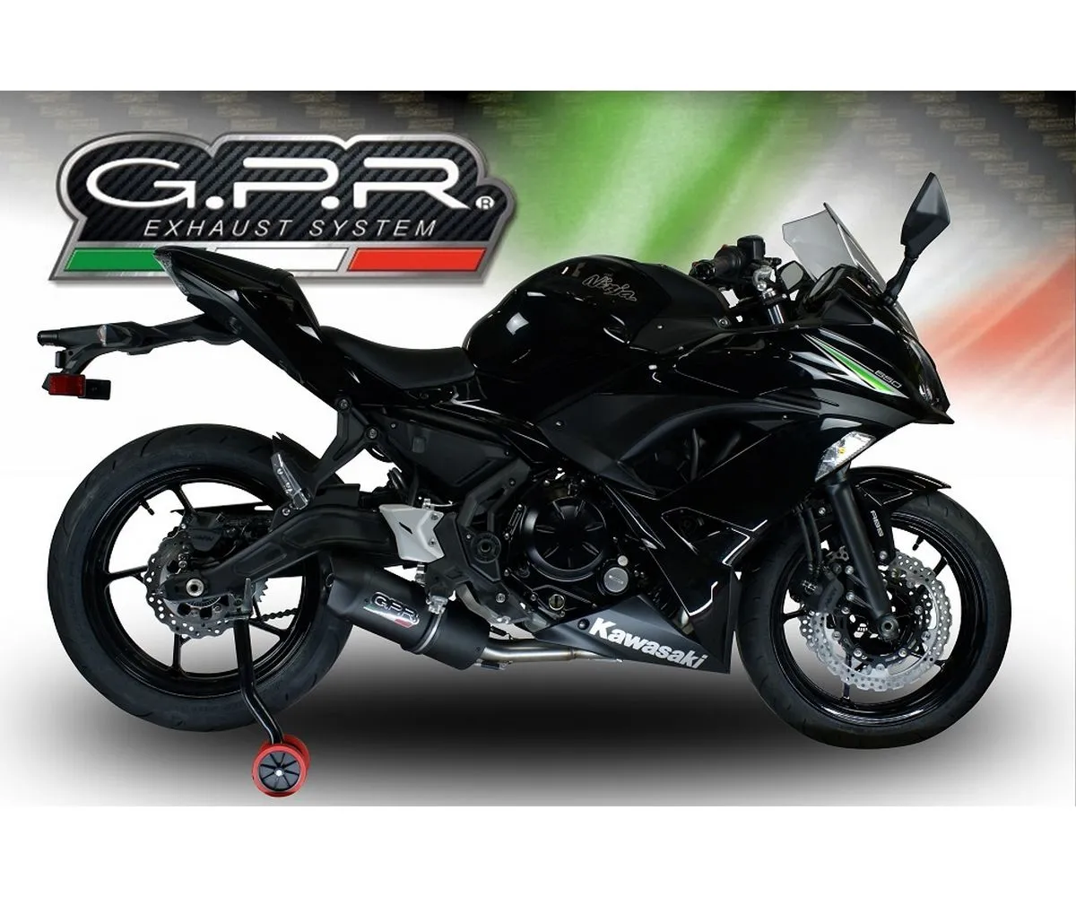 Scarico Completo Gpr Furore Evo4 Poppy Catalizzato Nero Opaco Per Kawasaki Ninja 650 2021 > 2024-E5.CO.K.161.1.CAT.FP4-291537