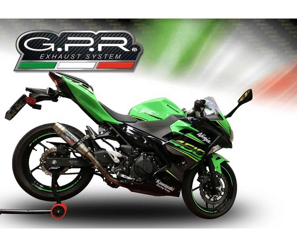 Scarico Completo Gpr Deeptone Inox Racing Inox Satinato Per Kawasaki Ninja 400 2023 > 2024-E5.CO.K.174.RACE.DE-387334