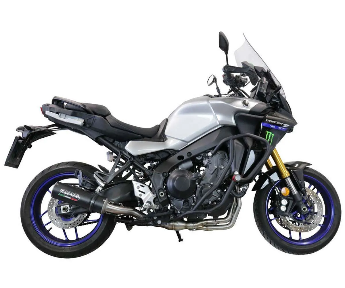 Scarico Completo Gpr M3 Black Titanium Omologato Nero Opaco Per Yamaha Tracer 900 Fj-09 Tr 2021 > 2024-E5.CO.Y.230.CAT.M3.BT-387789