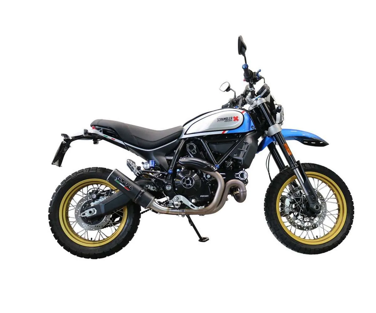 Terminale Di Scarico Gpr M3 Black Titanium Omologato Nero Opaco Per Ducati Scrambler 800 Icon - Icon Dark 2021 > 2022-E5.D.137.2.CAT.M3.BT-387124