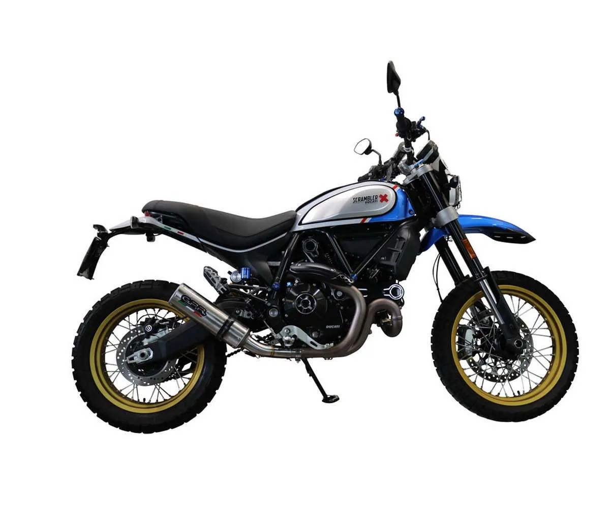 Terminale Di Scarico Gpr M3 Titanium Natural Omologato Titanio Satinato Per Ducati Scrambler 800 Icon - Icon Dark 2021 > 2022-E5.D.137.2.CAT.M3.TN-387127