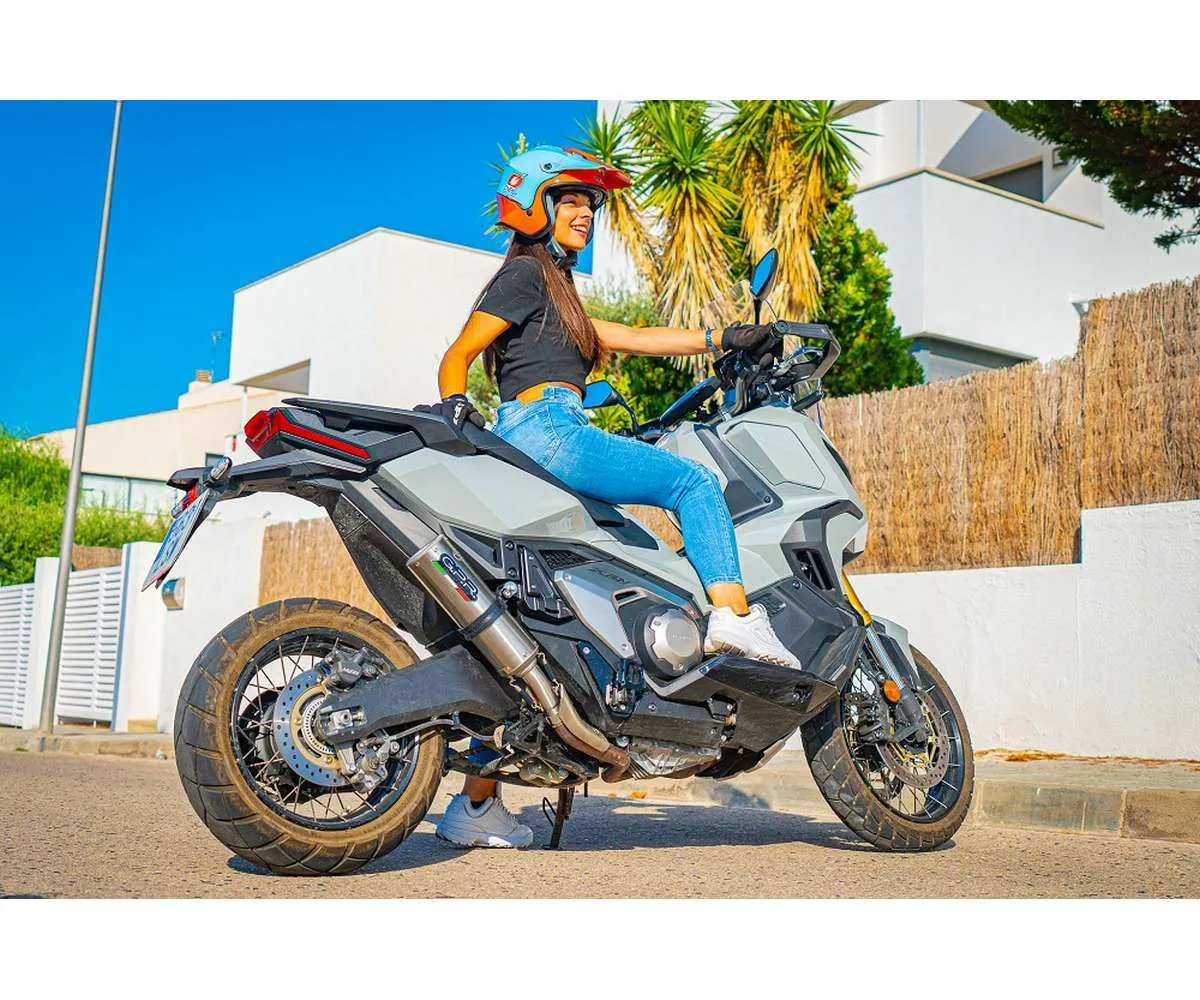 Terminale Di Scarico Gpr M3 Titanium Natural Omologato Titanio Satinato Per Honda X-adv 750 2021 > 2024-E5.H.262.M3.TN-387265