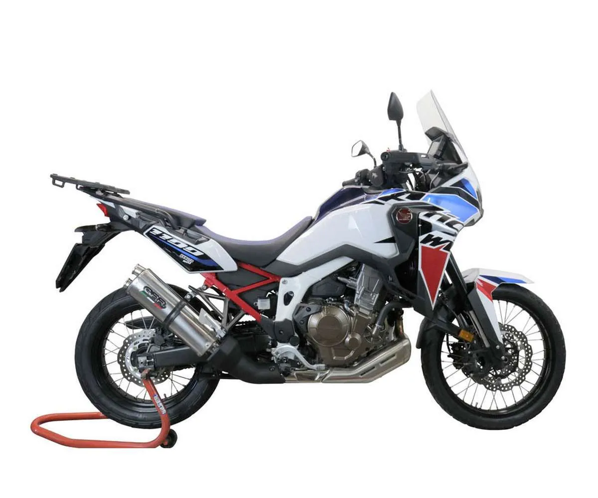 Terminale Di Scarico Gpr Dual Inox Omologato Inox Opaco Per Honda Crf 1100 L Africa Twin 2021 > 2023-E5.H.264.DUAL.IO-387279