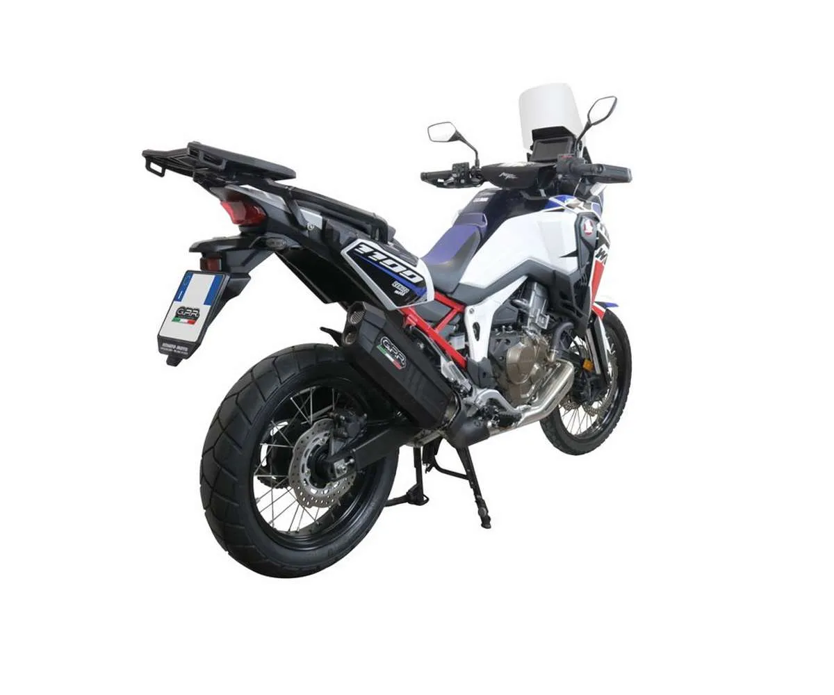 Terminale Di Scarico Gpr Sonic Poppy Omologato Inox 304 Satinato Per Honda Crf 1100 L Africa Twin 2021 > 2023-E5.H.264.SOPO-387283