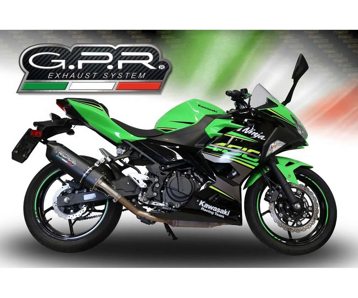 Terminale Di Scarico Gpr Furore Evo4 Poppy Omologato Nero Opaco Per Kawasaki Ninja 400 2023 > 2024-E5.K.174.FP4-387327