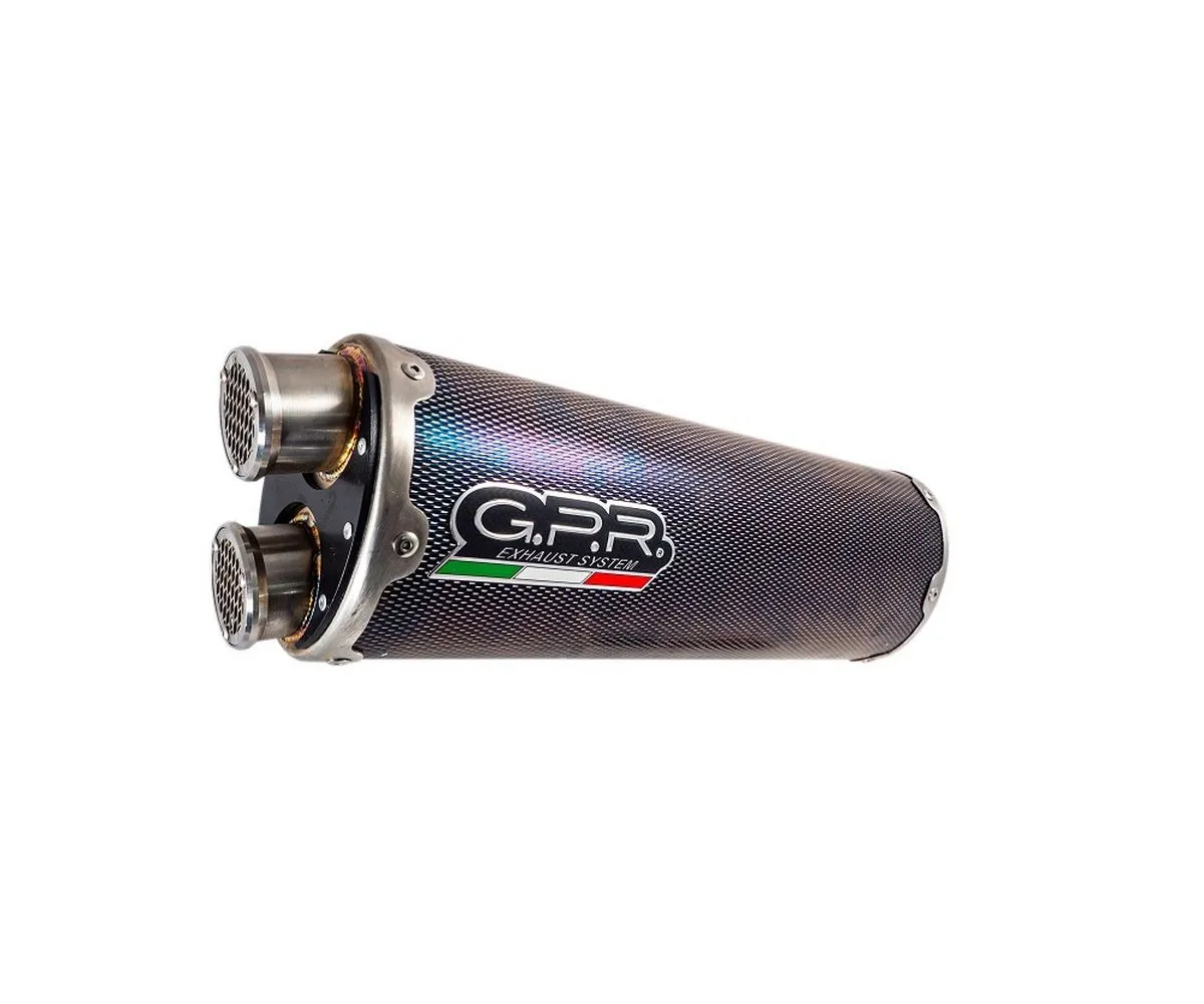 Terminale Di Scarico Gpr Dual Poppy Omologato Carbonio Per Kawasaki Versys 1000 I.e. 2021 > 2024-E5.K.179.DUAL.PO-291624