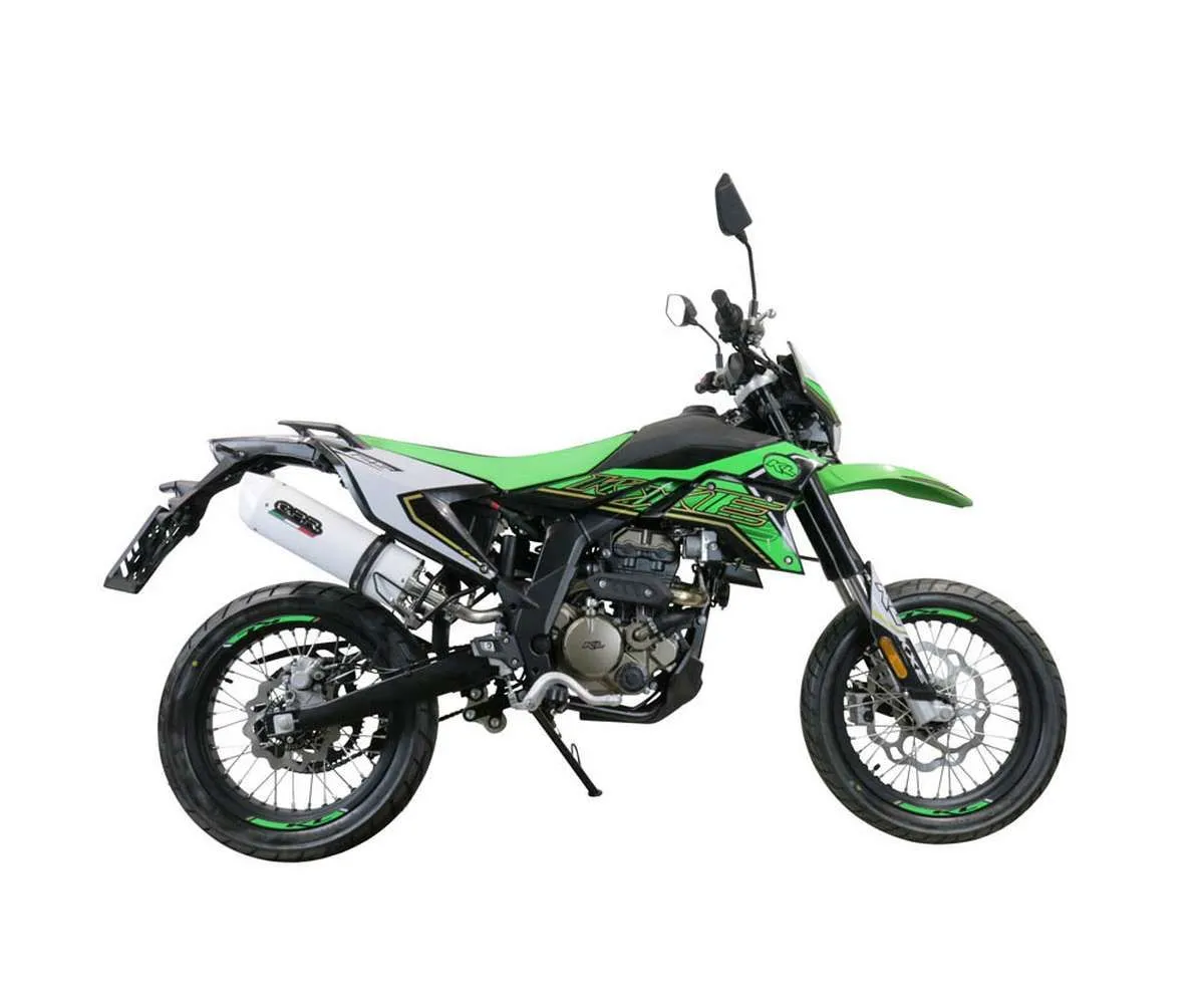 Terminale Di Scarico Gpr Albus Evo4 Omologato Bianco Lucido Per Kl Motor Kxe 125 2022 > 2023-E5.KL.1.CAT.ALBE4-387418