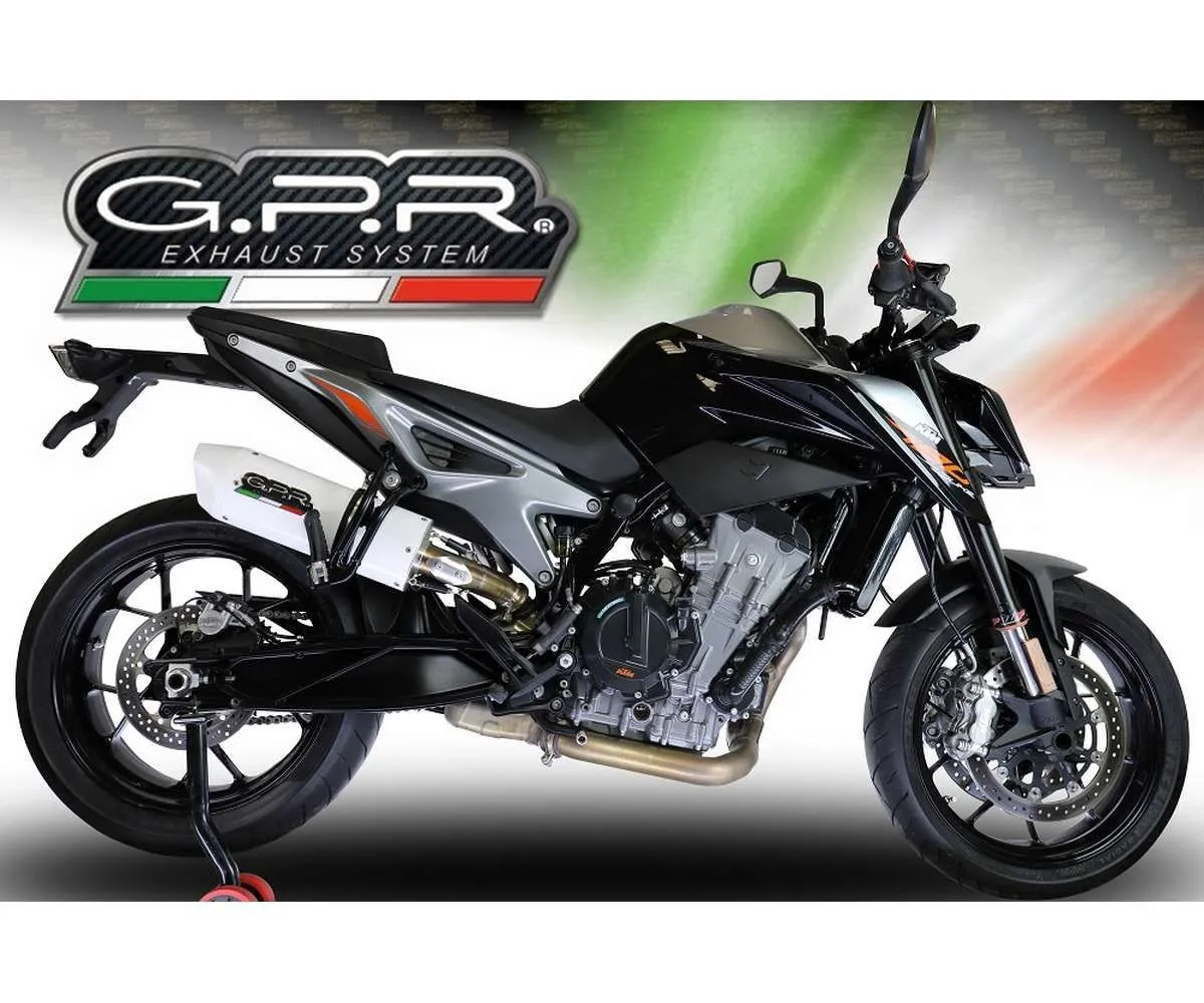 Terminale Di Scarico Gpr Albus Evo4 Omologato Bianco Lucido Per Ktm Duke 790 2021 > 2024-E5.KT.107.ALBE4-387471