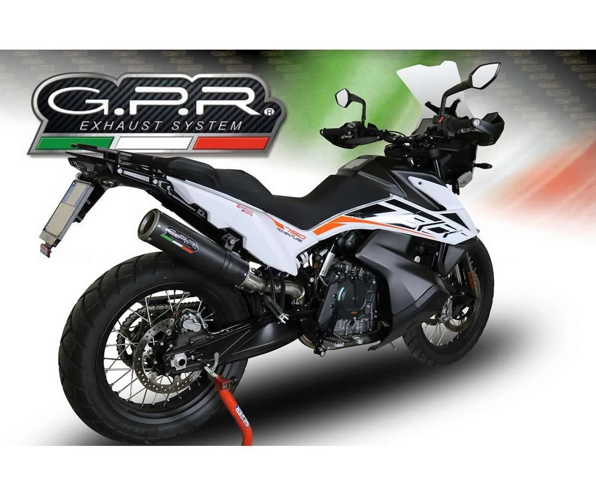 Terminale Di Scarico Gpr M3 Black Titanium Omologato Nero Opaco Per Ktm Adventure 790 2021 > 2024-E5.KT.108.M3.BT-387458