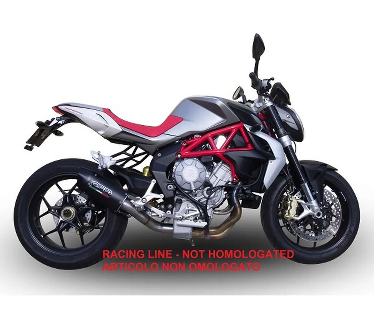 Terminale Di Scarico Gpr Furore Evo4 Poppy Omologato Nero Opaco Per Mv Agusta Brutale 800 2021 > 2024-E5.MV.6.CAT.FP4-387586
