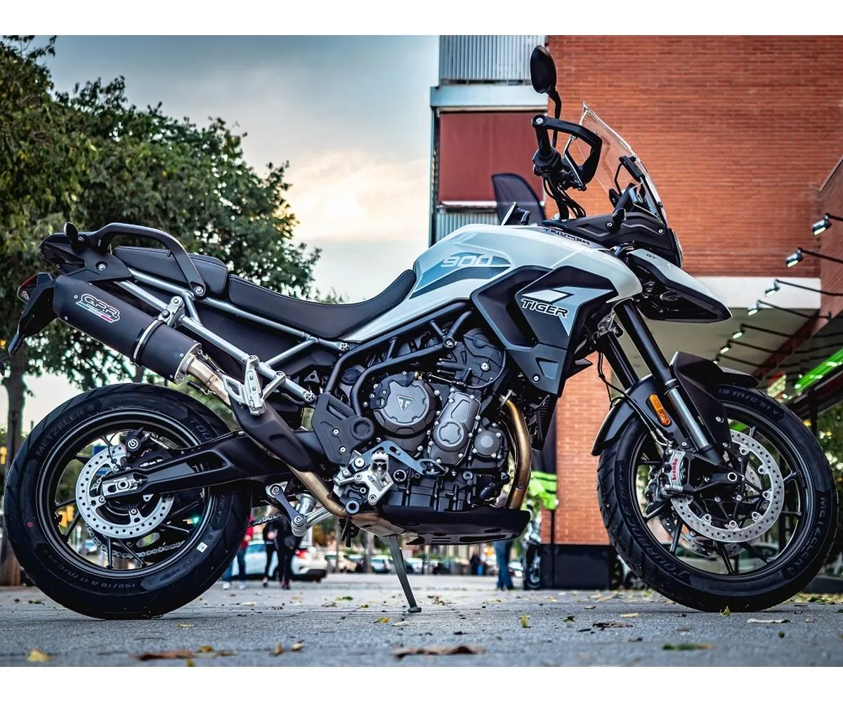 Terminale Di Scarico Gpr Furore Evo4 Poppy Omologato Nero Opaco Per Triumph Tiger 900 2020 > 2024-E5.T.96.FP4-292207