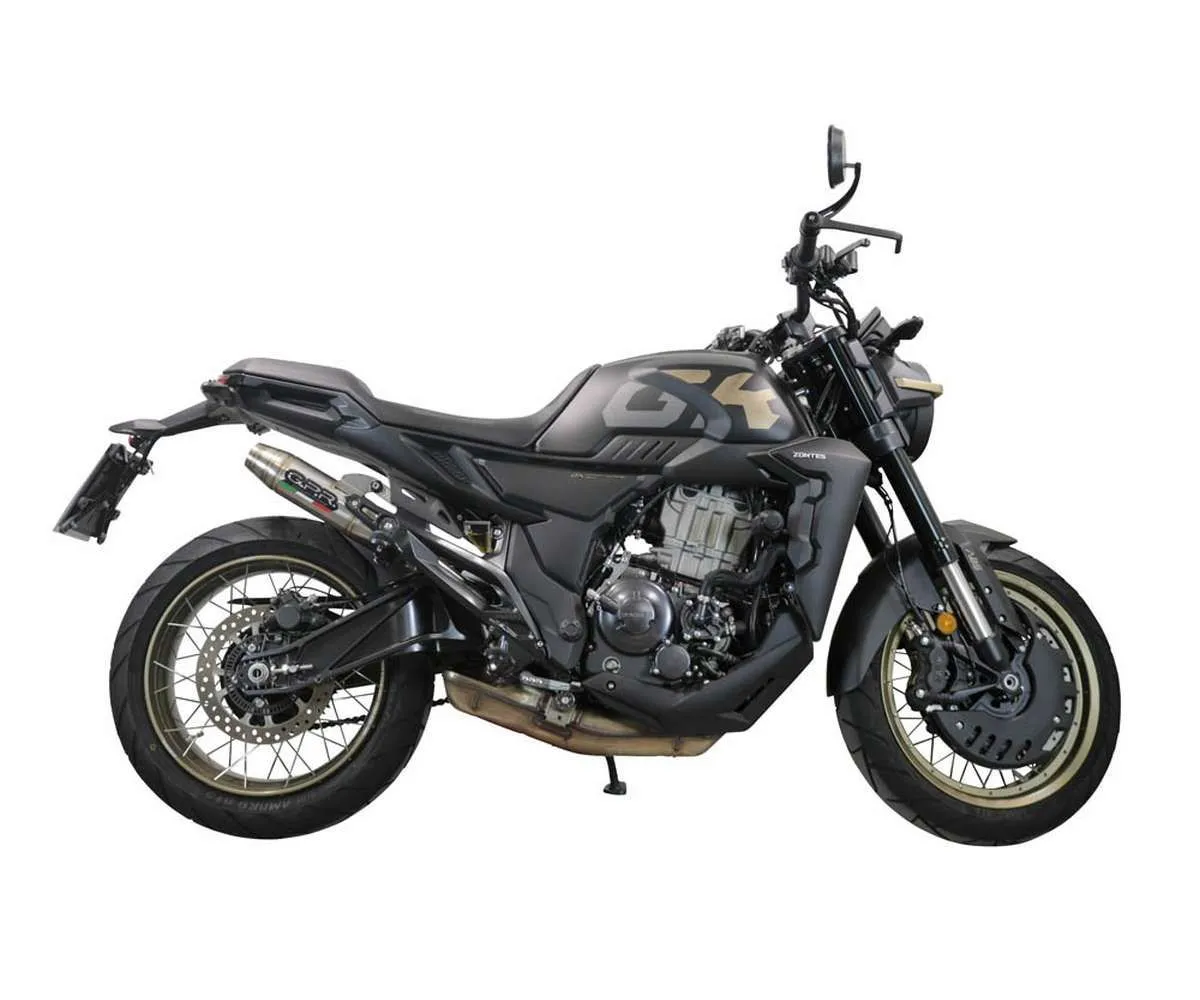 Terminale Di Scarico Gpr Deeptone Inox Omologato Inox Satinato Per Zontes 350 T2 Adv 2022 > 2023-E5.Z.13.DE-387823