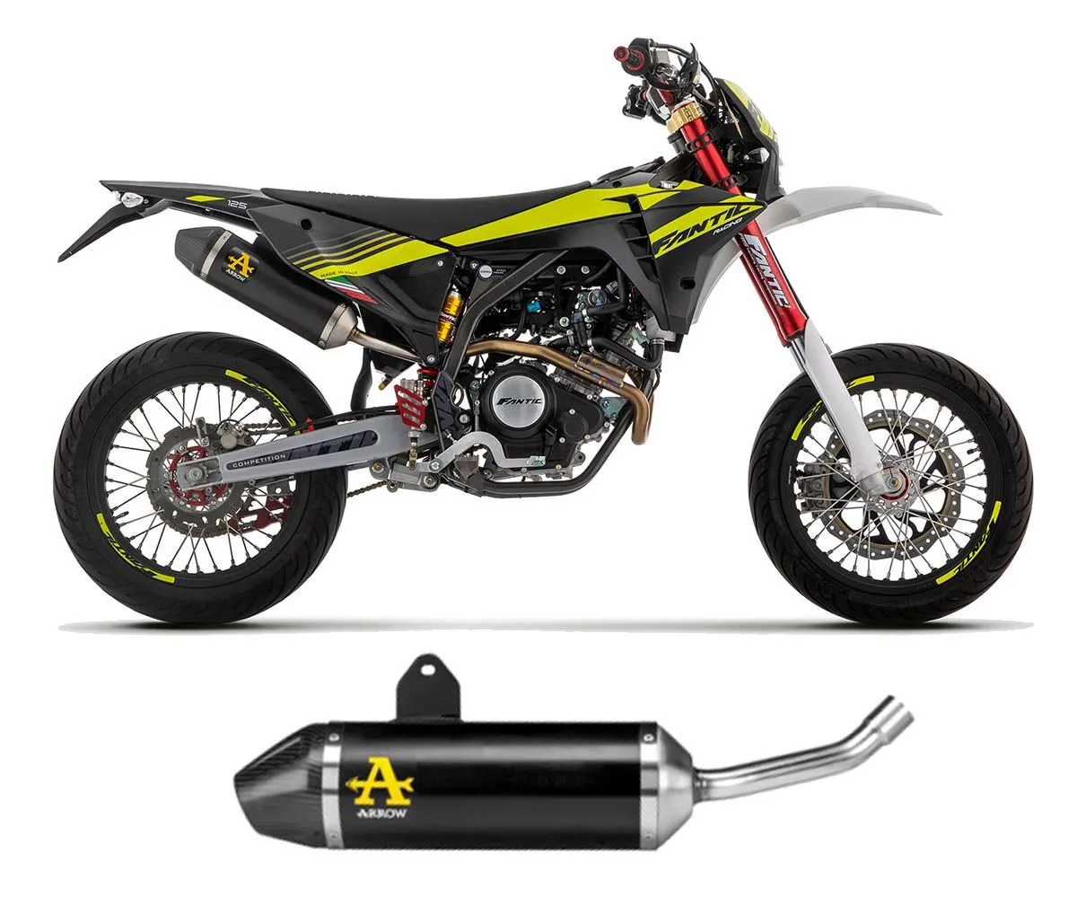 Terminale Scarico Arrow Thunder Alluminio Nero Fantic Xef 125 2023-52512AKN-386181