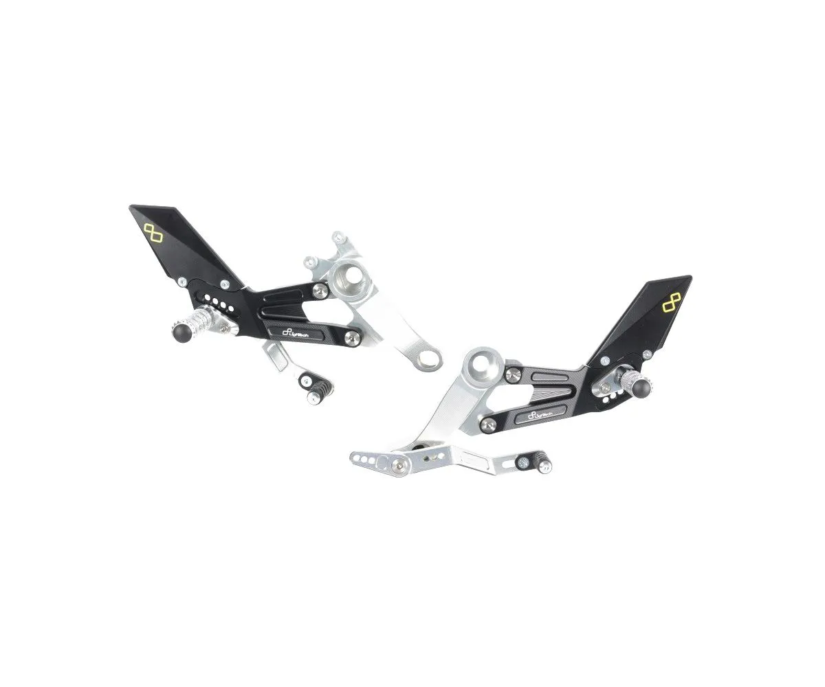 Pedane Regolabili Con Poggiapiedi Snodati Lightech Per Aprilia Rs 660 2020 > 2024-FTRAP007W-384566