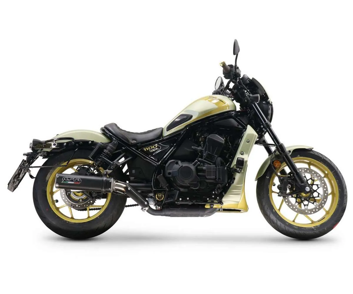 Terminale Di Scarico Gpr M3 Black Titanium Omologato Nero Opaco Per Honda Cmx 1100 Rebel 2021 > 2024-H.267.M3.BT-387274
