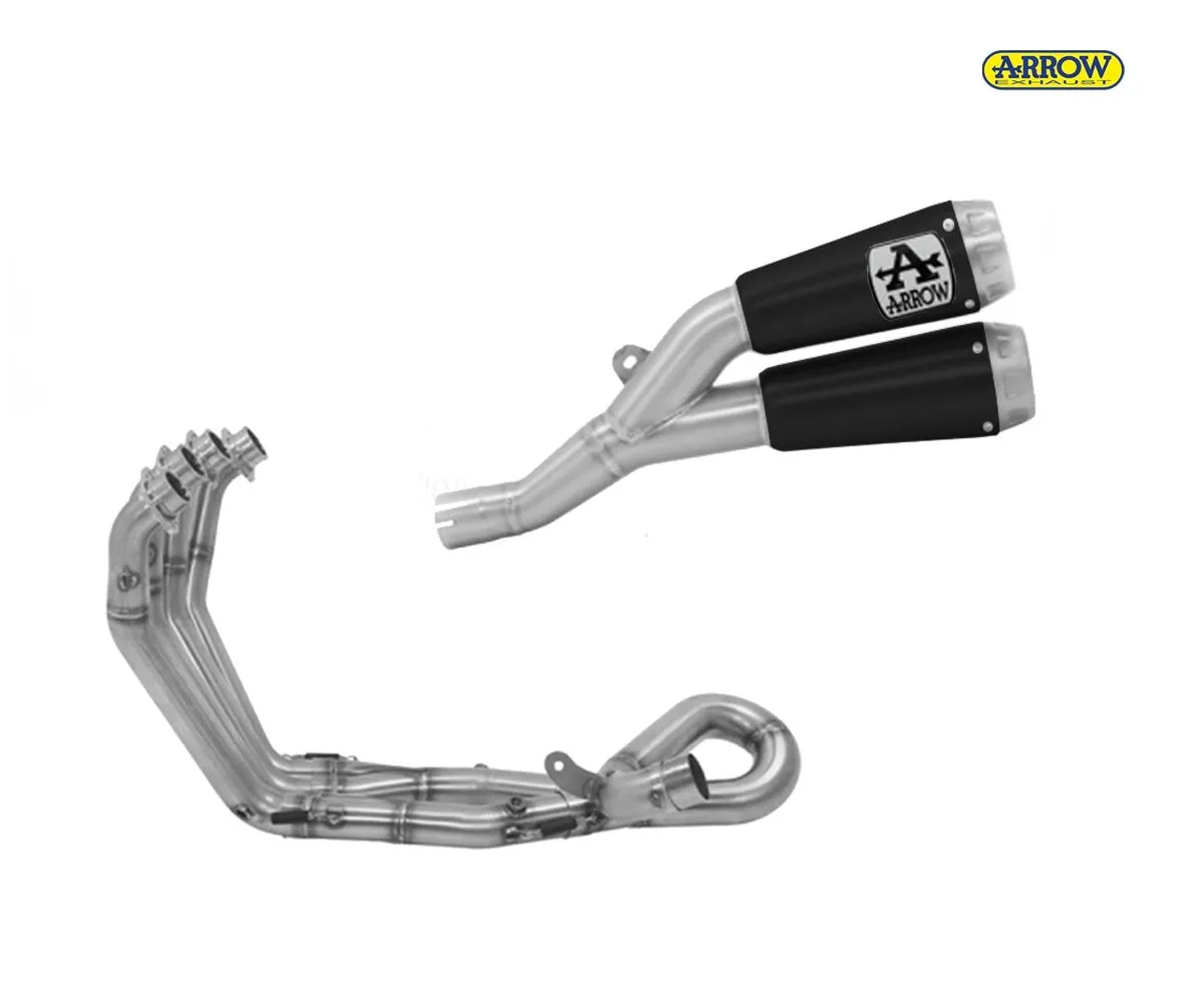 Scarico Completo Arrow Pro-race Steel Endcap Nichrom Nero Honda Cb 1000 R 2018 > 2022-71885PRN--71693MI-248046