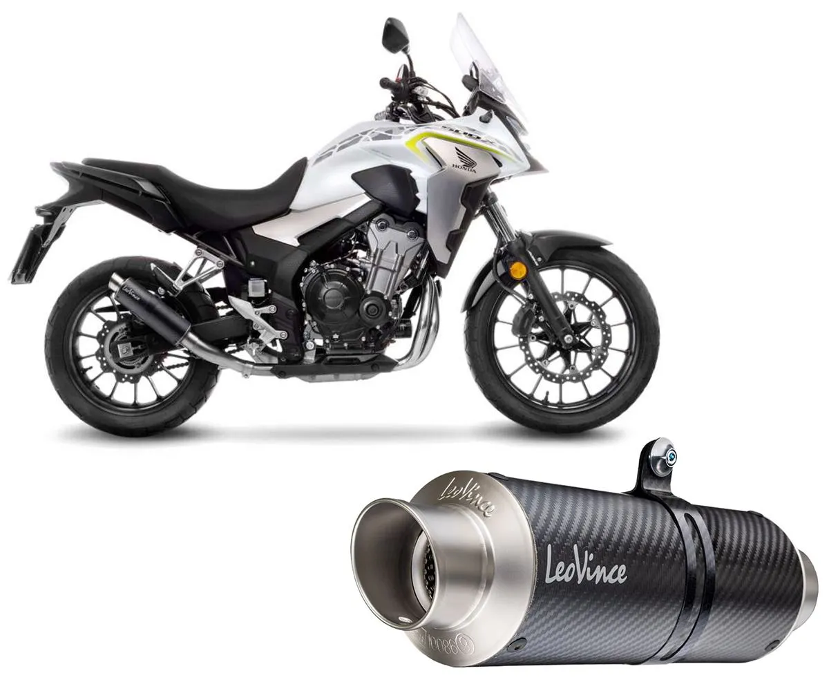 Terminale Di Scarico Leovince Gp Corsa Matte Per Honda Cb 500 X 2019 > 2024-3395M-299945