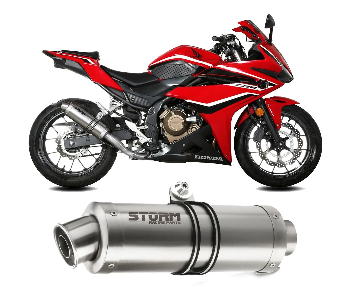 Scarico Storm By Mivv Gp Acciaio Inox Per Honda Cbr 500 R 2019 > 2020-74.H.083.LXS-298118
