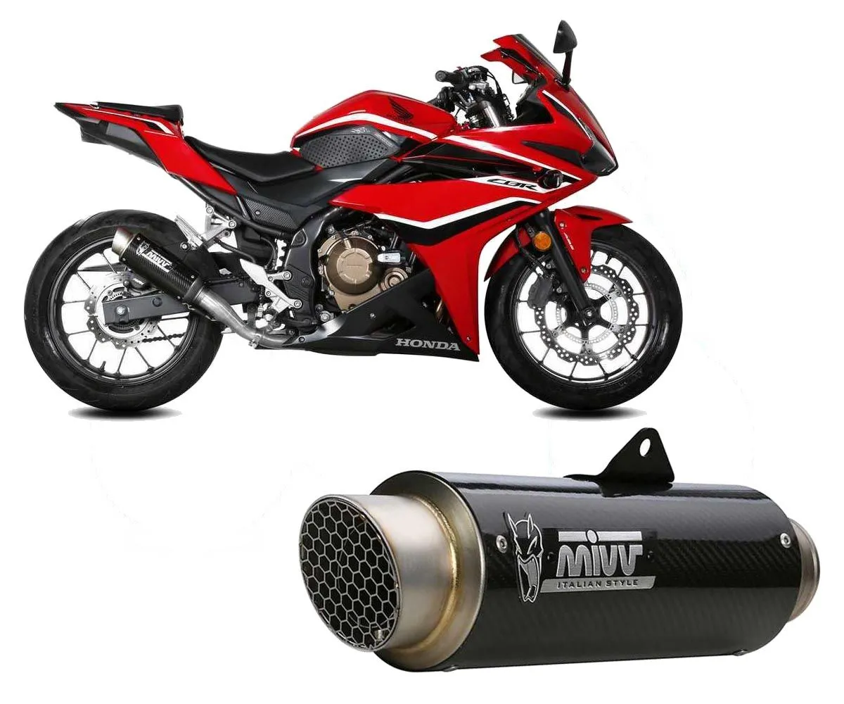 Terminale Di Scarico Mivv Gppro Carbonio Per Honda Cbr 500 R 2019 > 2020-H.083.L2P-329858