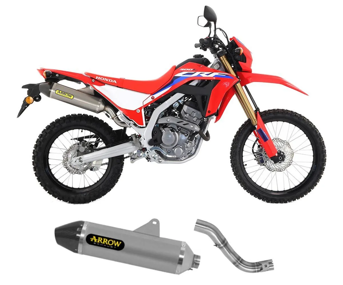 Terminale Scarico + Tubo Nokat Arrow 72528ak+72178pd Alluminio Honda Crf 300 L 2021 > 2023-72528AK--72178PD-301823