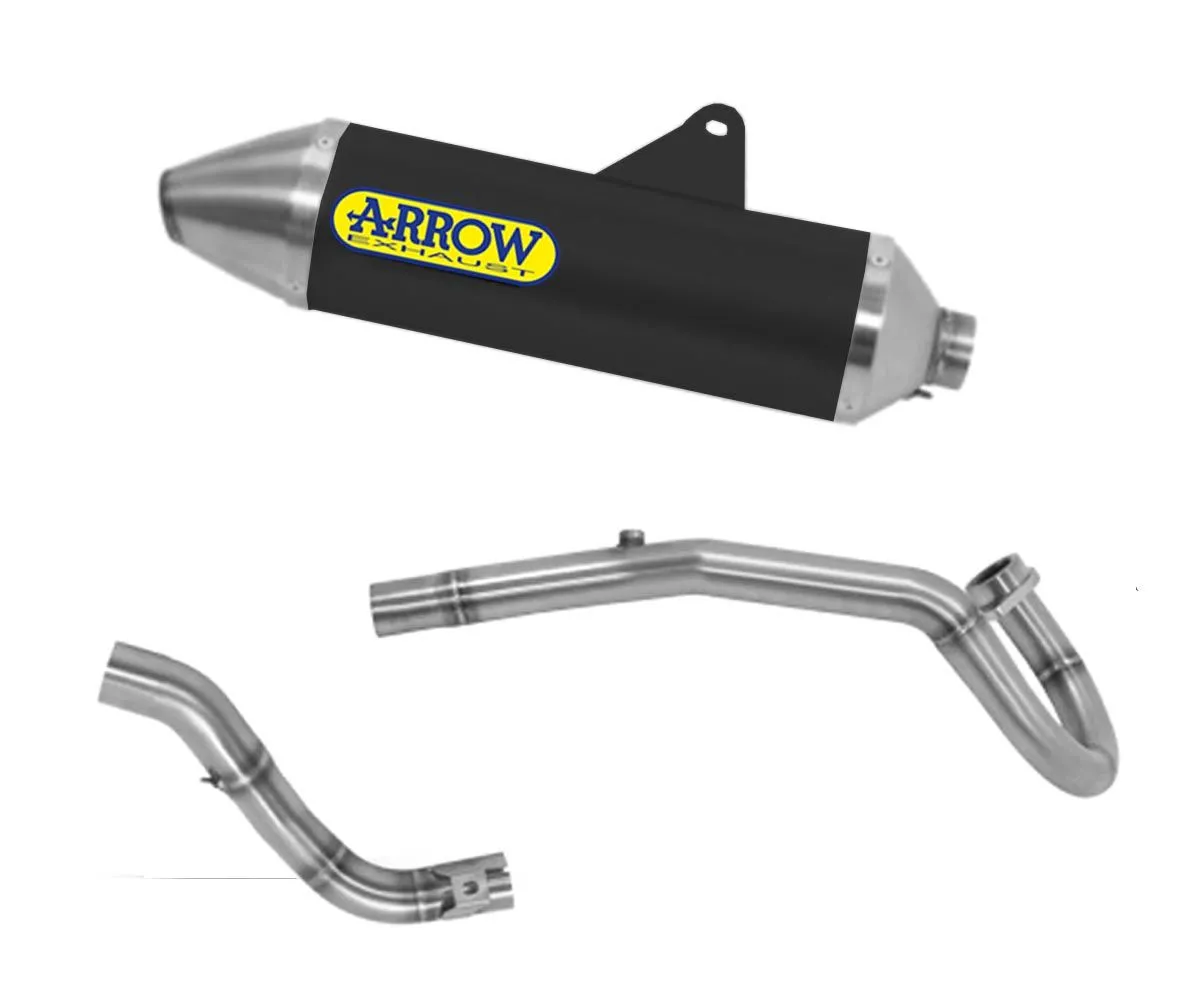 Scarico Completo Arrow Thunder Aon Alluminio Nero Honda Crf 300 L 2021 > 2023-72528AON--72178PD--72179PD-301837