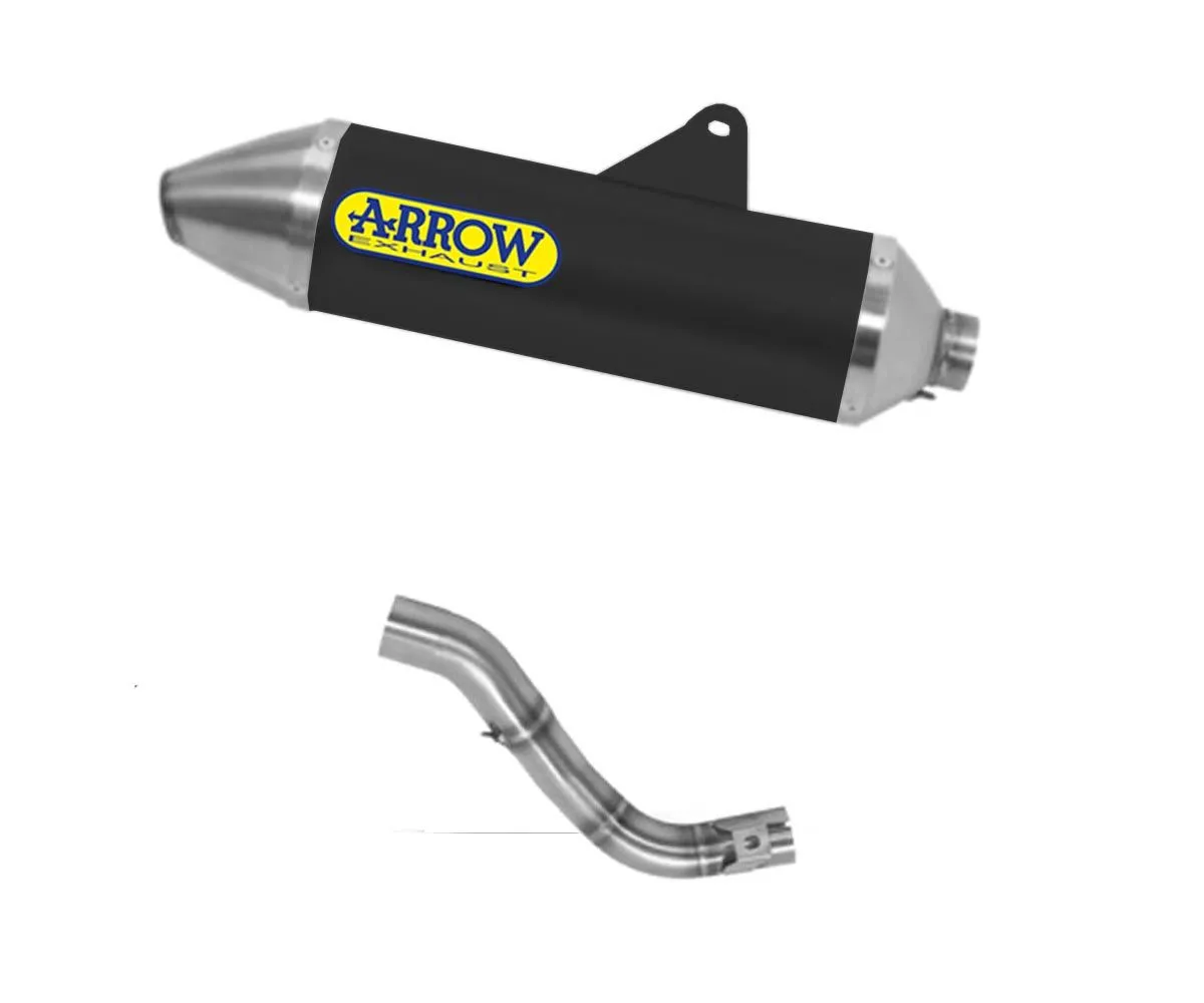 Terminale Scarico + Tubo Kat Arrow Thunder Aon Alluminio Nero Honda Crf 300 L 2021 > 2023-72528AON--72178PZ-301838