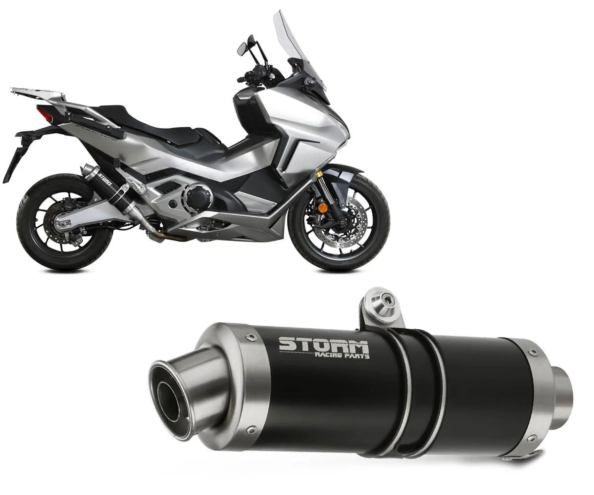 Terminale Di Scarico Storm Gp Black Acciaio Inox Per Honda Forza 750 2021 > 2024-74.H.080.LXSB-301212