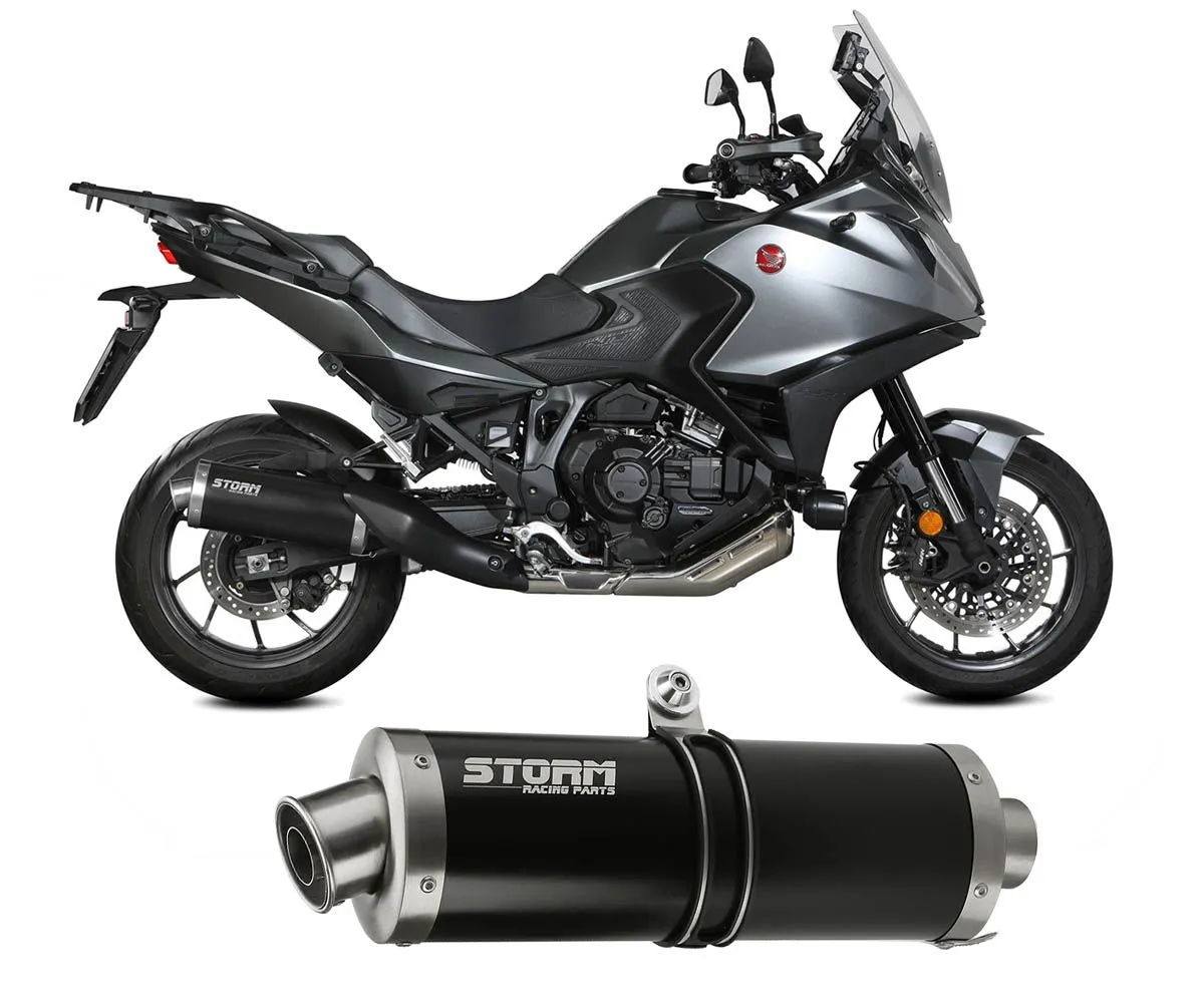 Scarico Storm By Mivv Oval Nero Inox Per Honda Nt 1100 2022 > 2024-74.H.089.LX2B-389852