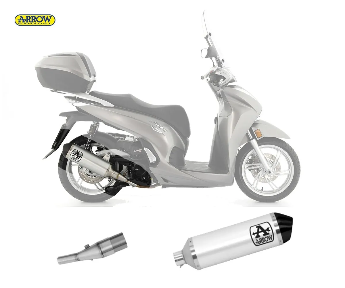 Scarico Completo Kat Arrow Urban Black Steel Cap Alluminio Honda Sh 350 2021-53538AN--53086KZ-234496