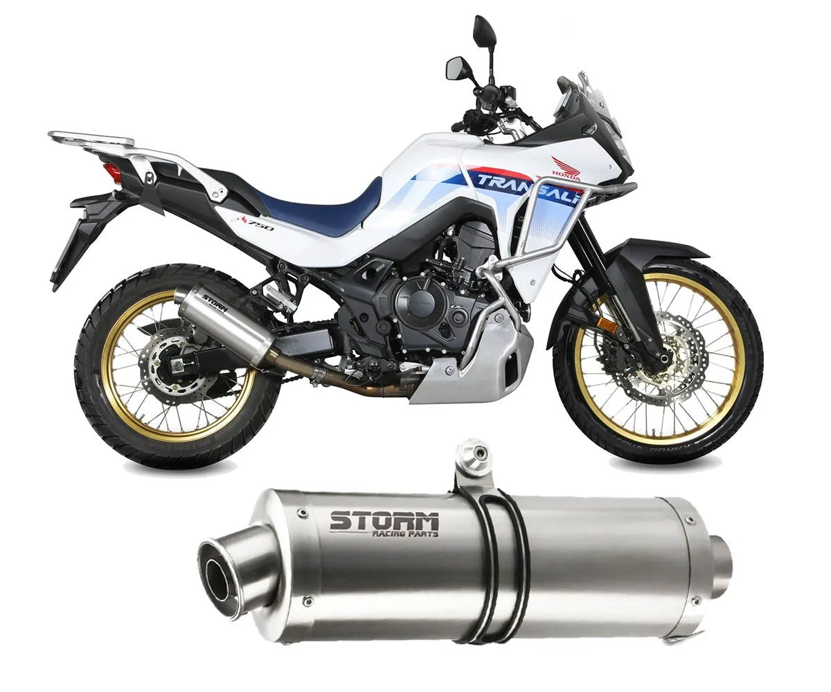 Terminale Di Scarico Oval Storm Acciaio Inox Per Honda Xl750 Transalp 2023 > 2024-74.H.086.LX1-386473