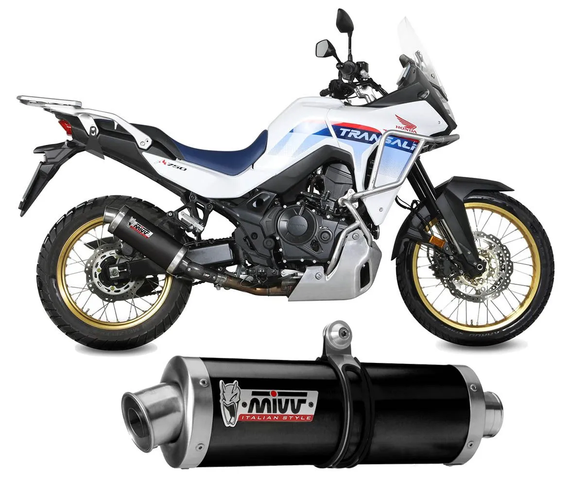 Terminale Scarico Mivv Oval Inox Nero Per Honda Xl 750 Transalp 2023 > 2024-H.086.LZ-388488