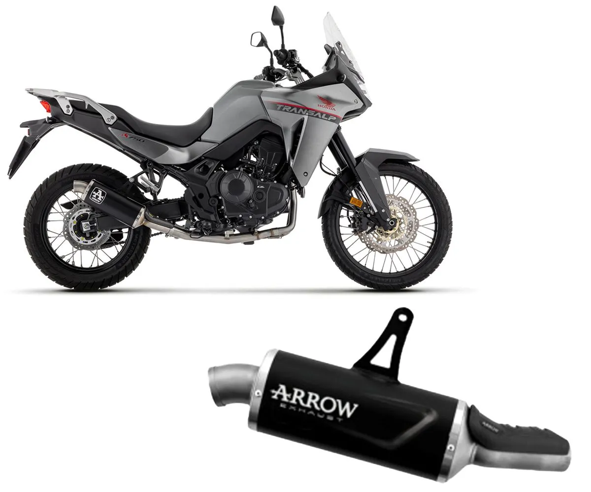 Scarico Arrow Indy Race Evo Allum Dark Fondello Inox Honda Xl 750 Transalp 2023 > 2024-72645AON-388414