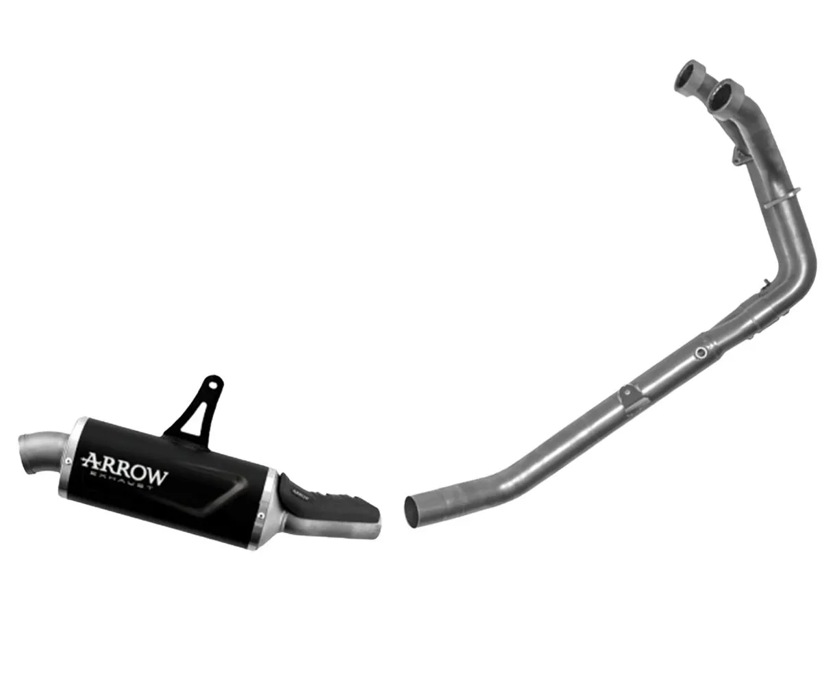 Impianto Completo Arrow Indy Race Evo All Dark Fondello Inox Honda Xl 750 Transalp 2023 > 2024-72645AON--72189PD-388420