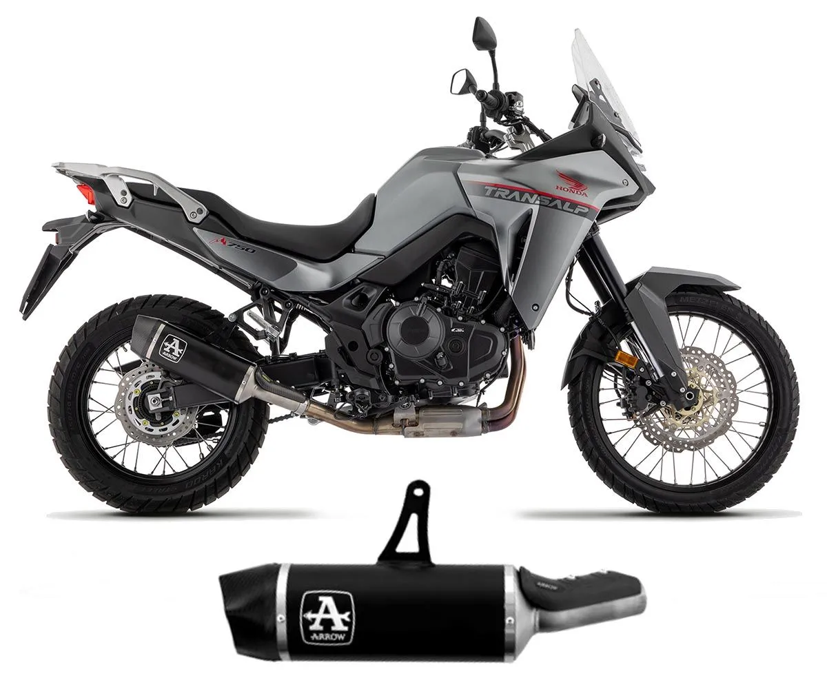 Terminale Scarico Arrow Indy Race Alluminio Nero Honda Xl 750 Transalp 2023 > 2024-72641AKN-382913