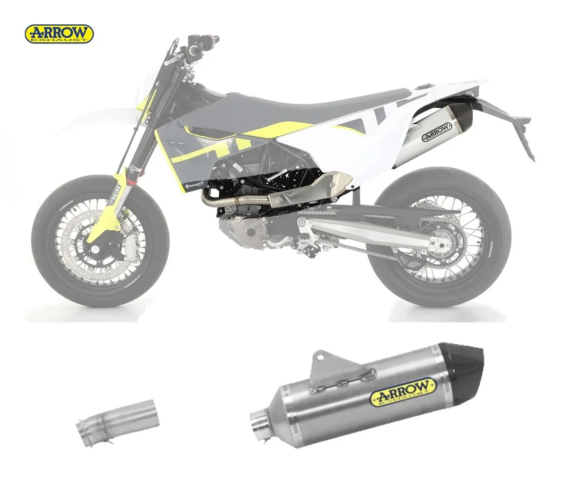 Terminale Scarico + Tubo Nokat Arrow Race-tech Alluminio Husqvarna 701 Supermoto 2021 > 2024-72623AK--72175PD-234676