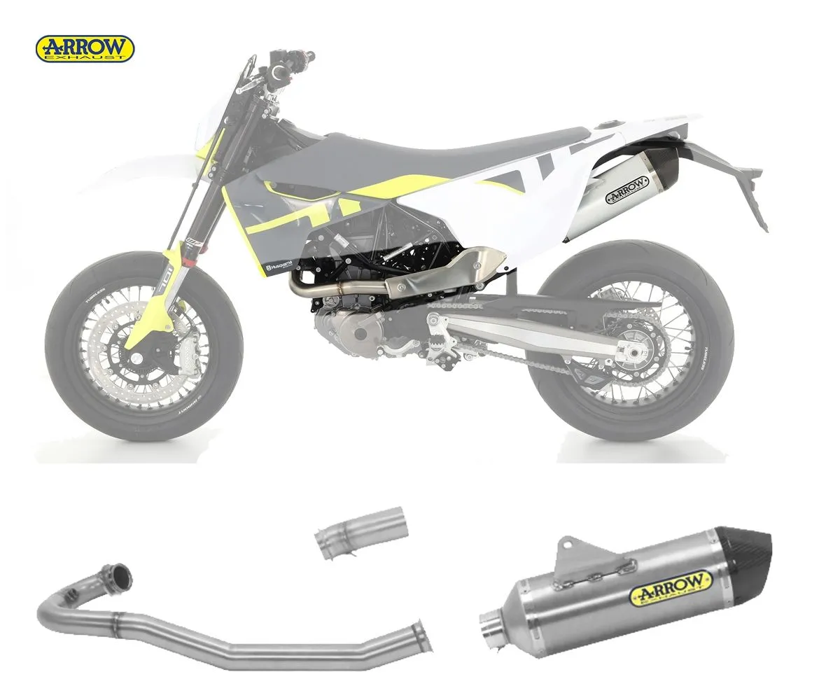 Scarico Completo Arrow Race-tech Titanio Husqvarna 701 Supermoto 2021 > 2024-72623PK--72175PD--72176PD-234678